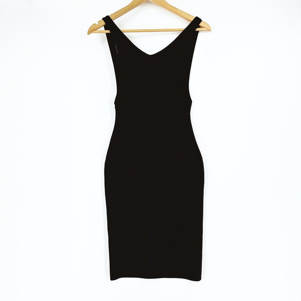 House Of CB Womens Bandage Low Back Mini Dress Size XS Black Nightout LBD